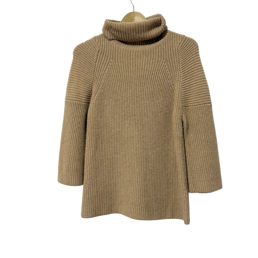 Allsaints Beige Jago Roll Neck Wool Blend Sweater Size Small Neutral Knit Alpaca - Picture 2 of 7